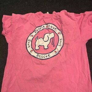 Puppie Love Pink Women's Top